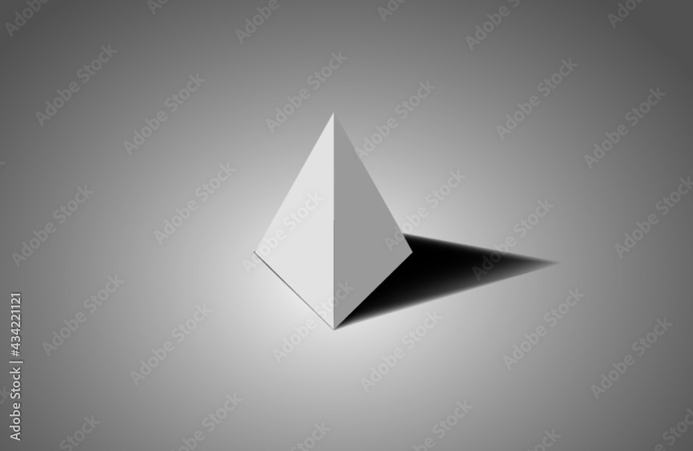Tetraedro sobre fondo blanco Tetraedro sobre fondo blanco