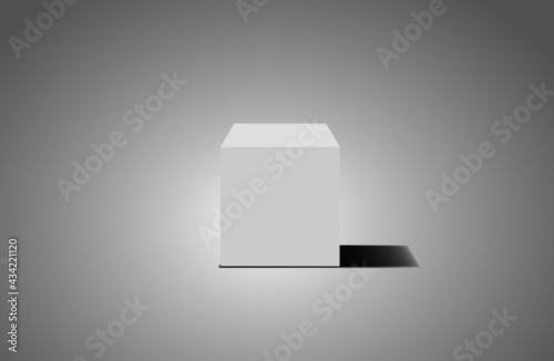 Cubo sobre fondo blanco