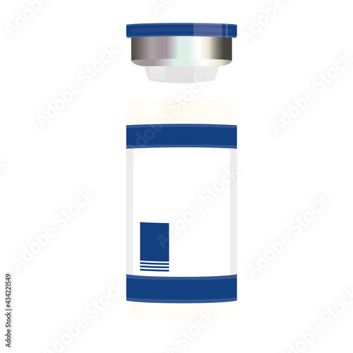 Isolated empty vaccine flask