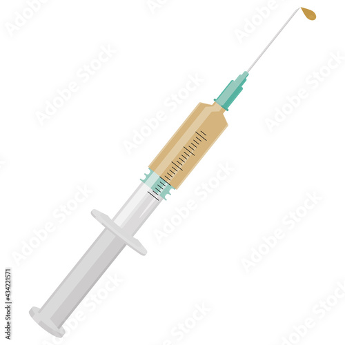 Isolated syringe illustration