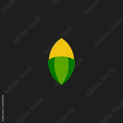 Free Download Logo Design Letter V Corn With Yellow And Green Color Pictorial Mark Logo - GFXLoad