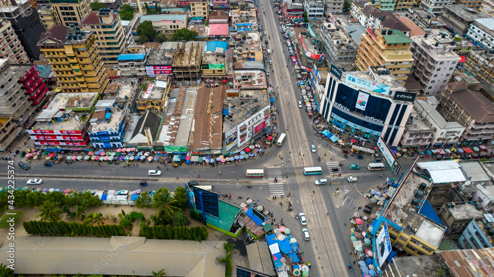 aerial view of Dar es Salaam, Tanzania