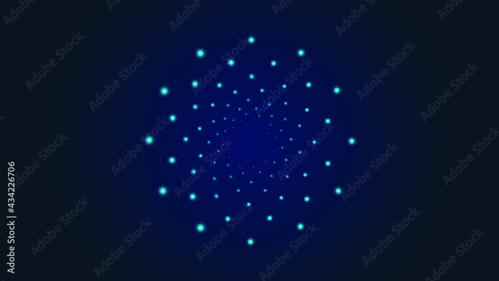 The light spots form the abstract background of spiral shapes The light spots form the abstract background of spiral shapes