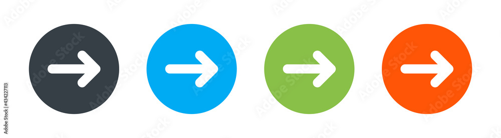 Arrows in circle right direction icon vector illustration.