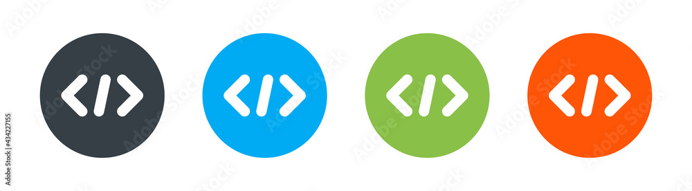 Coding icon. Web development symbol vector illustration. Coding icon. Web development symbol vector illustration.