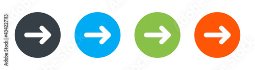 Arrows in circle right direction icon vector illustration.