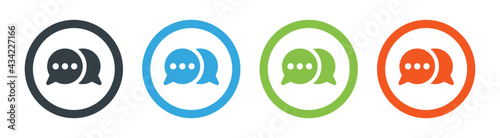 Speech bubble conversation vector icon. Concept of discussion.