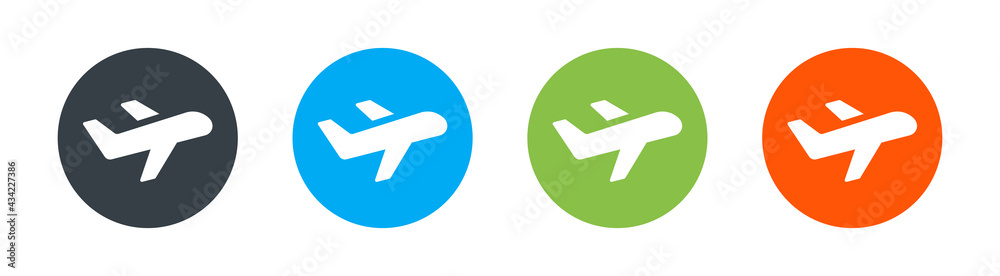 Airplane, plane silhouette on a white background, vector illustration Airplane, plane silhouette on a white background, vector illustration