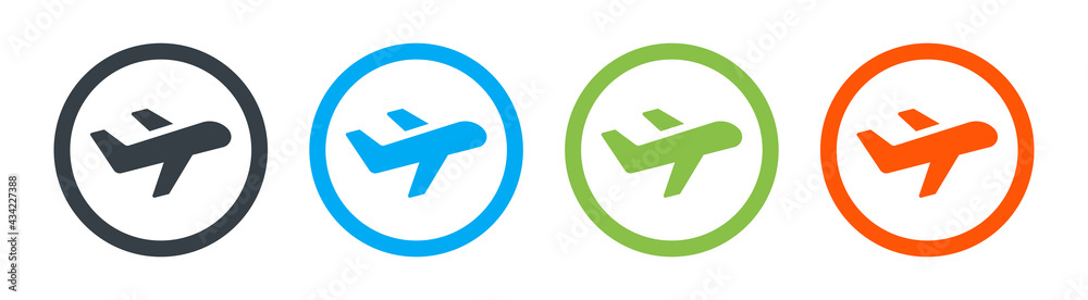 Plane vector icon. Tourism transportation concept Plane vector icon. Tourism transportation concept