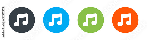 Music note icon. Vector illustration