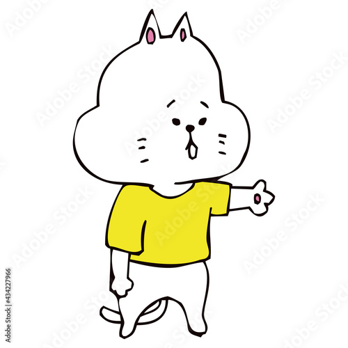 左手を差し出す猫