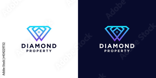 Free Download Creative diamond home logo design inspiration - GFXLoad