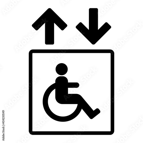 elevator for disability icon vector