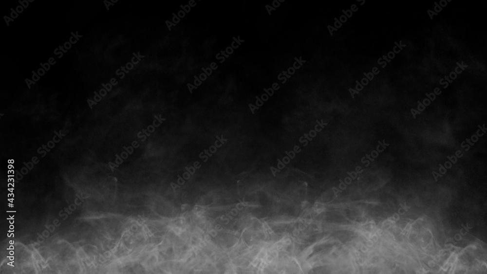 White smoke or fog isolated on black background White smoke or fog isolated on black background