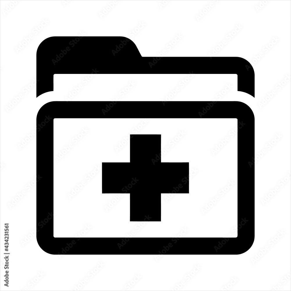 Medical record icon, vector and glyph Medical record icon, vector and glyph