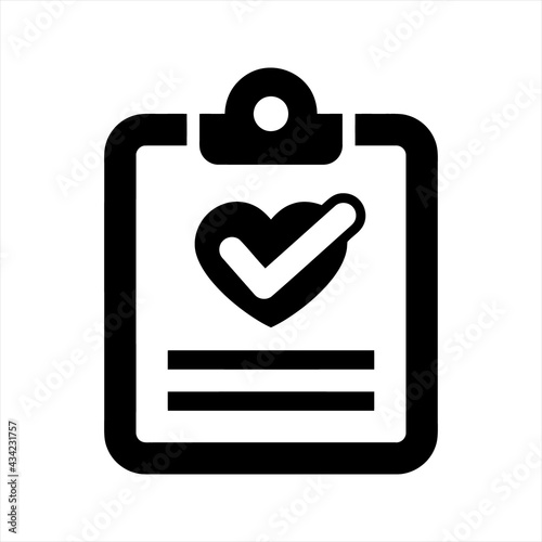 Health test report icon, vector and glyph