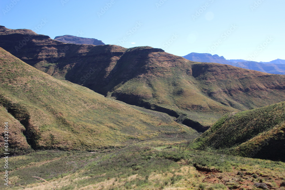 Scene in the Maluti mountains, Lesotho, southern Africa.