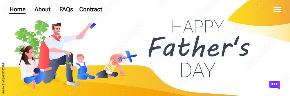 young father playing with little children at home fatherhood parenting happy father's day concept young father playing with little children at home fatherhood parenting happy father's day concept