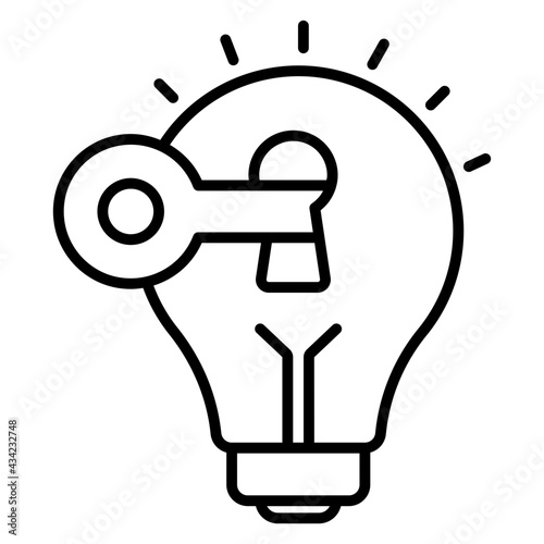 A linear design, icon of key idea