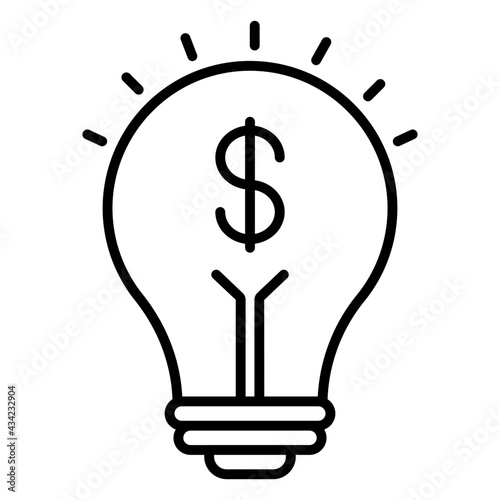 A linear design, icon of financial idea