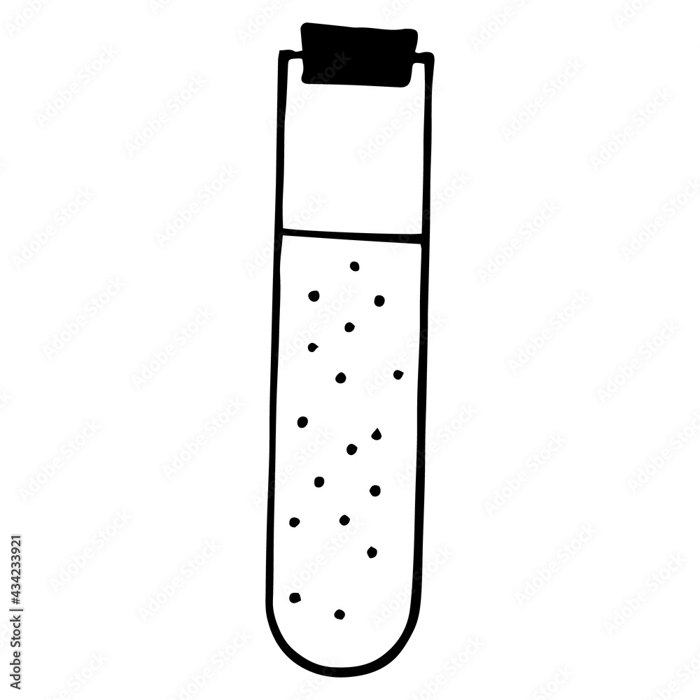 chemical test tube icon. hand drawn doodle style. vector, minimalism, monochrome. laboratory glassware. chemical test tube icon. hand drawn doodle style. vector, minimalism, monochrome. laboratory glassware.