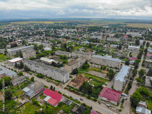Aerial view of the city of Sovetsk  Kirov region  Russia 