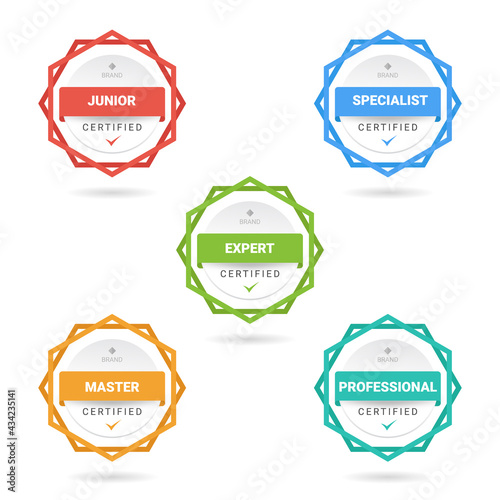 Certified badge logo design for company training badge