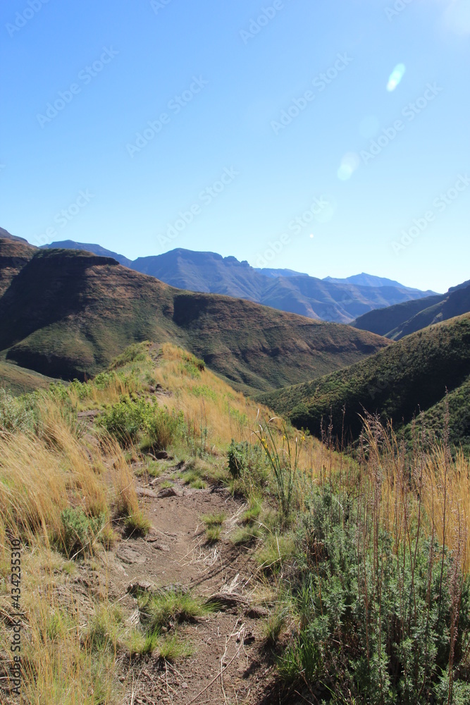 Scene in the Maluti mountains, Lesotho, southern Africa.