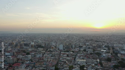 Wallpaper Mural Drone Flies High Above Guadalajara City into Beautiful Sunset Torontodigital.ca