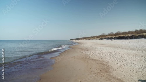 Sandy Beach of Melnrage in Klaipeda near Baltic Sea photo