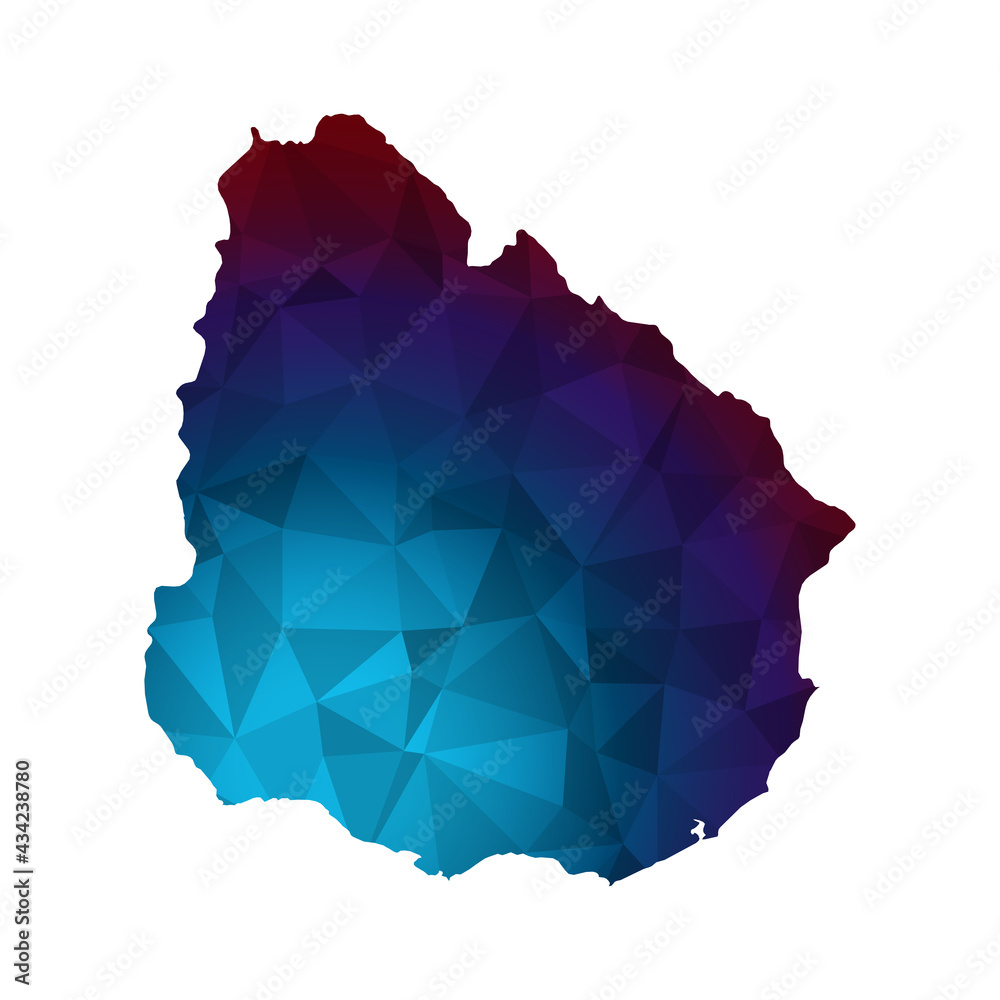 Map of Uruguay from Polygonal wire frame low poly mesh,Uruguay map Vector Illustration EPS10. Map of Uruguay from Polygonal wire frame low poly mesh,Uruguay map Vector Illustration EPS10.