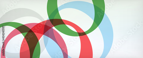 Ring geometric shapes, o letter repetition wallpaper. Abstract background for business or technology presentations, internet posters or web brochure covers