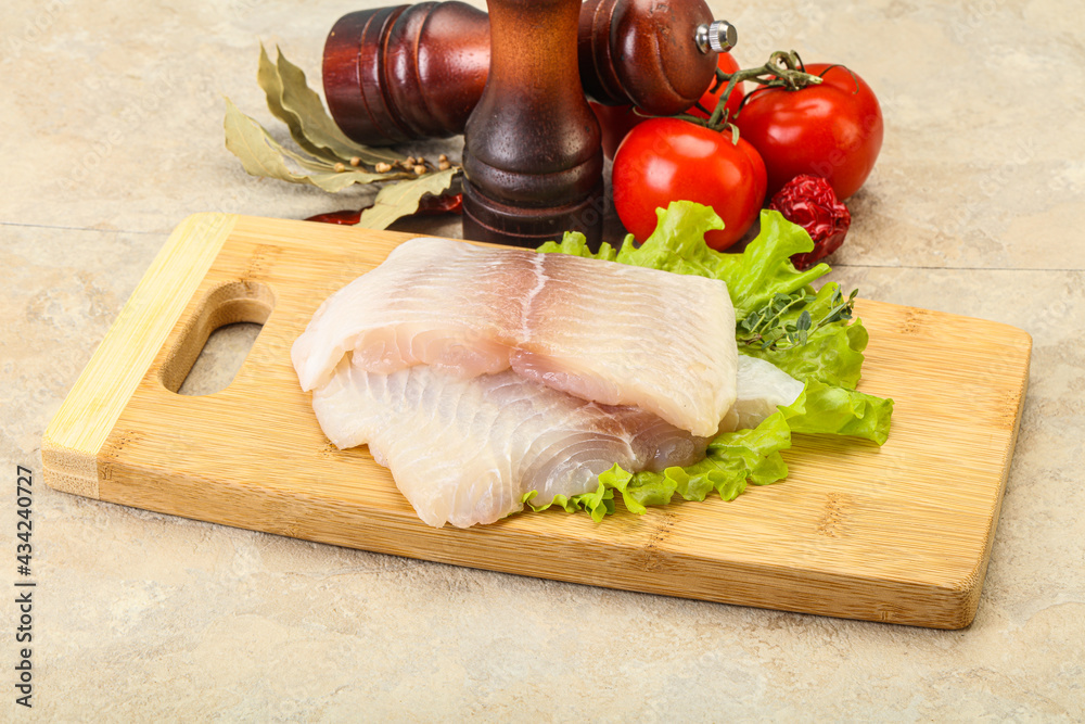 Raw pangasius fillet for cooking Raw pangasius fillet for cooking