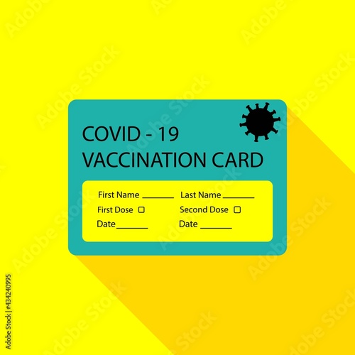 Vaccination certificate, card or passport covid 19 coronavirus color icon. Immune vaccination card for traveling smoothly. Symbol for: illustration, logo, design, web, dev, site, ui, ux. Vector EPS 10