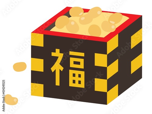 節分の豆のイラスト