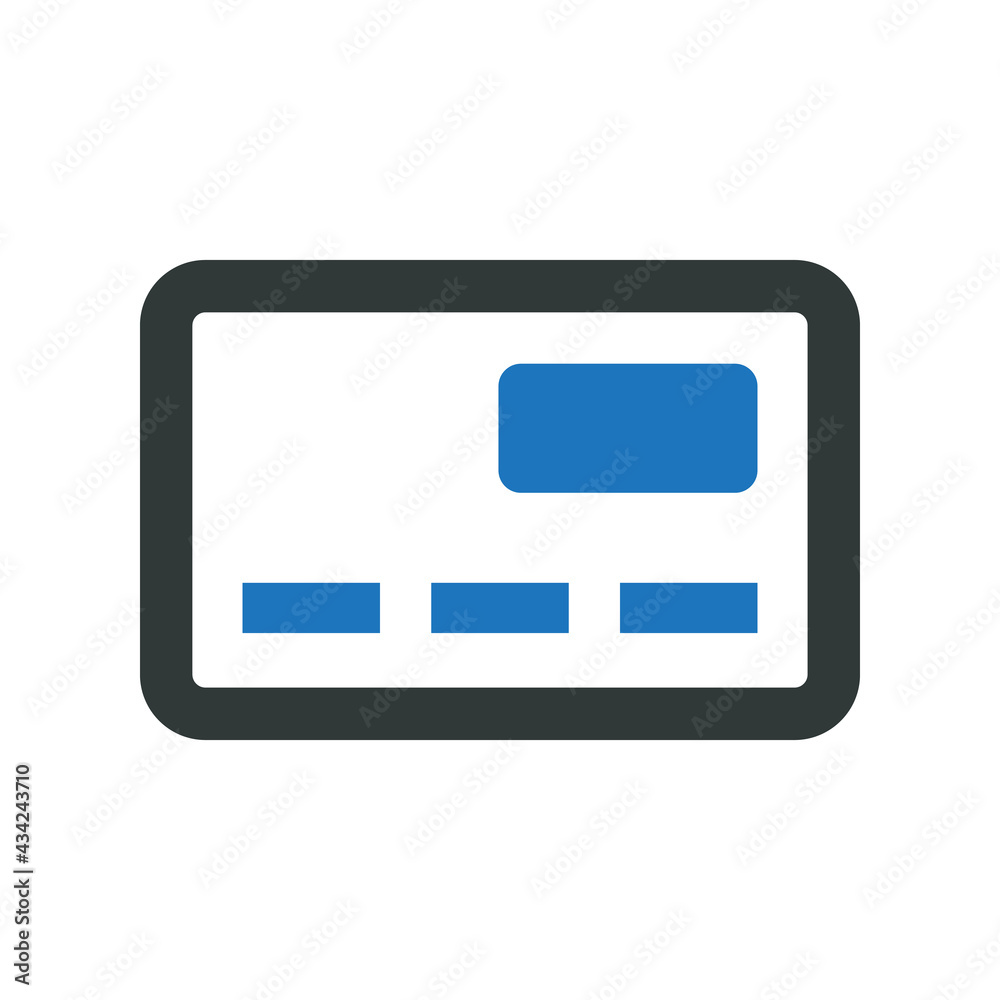 Credit card icon vector graphic illustration Credit card icon vector graphic illustration