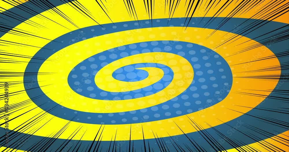 Comic background going forth and back for your text. Vintage spiral