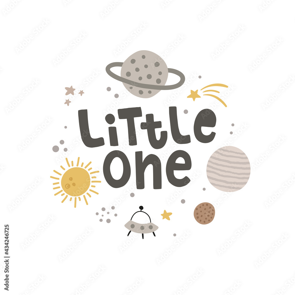 vector illustration of cute hand drawn planets
