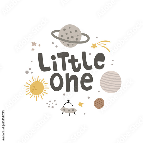 vector illustration of cute hand drawn planets