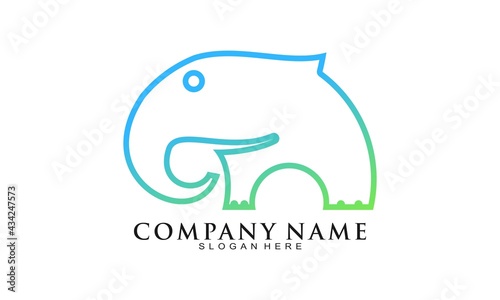 Elephant luxury vector logo