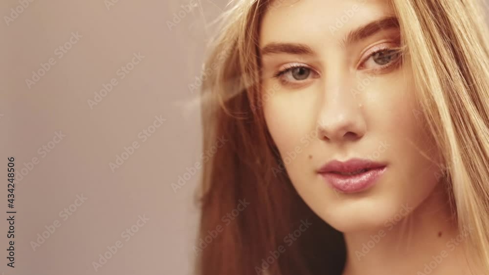 Natural beauty. Romantic woman. Enjoying moment. Sunshine glow. Sensual