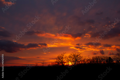 Evening sky view, Czech Republic