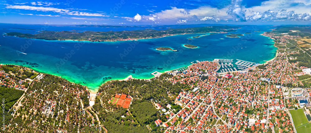 Biograd na Moru archipelago panoramic aerial view