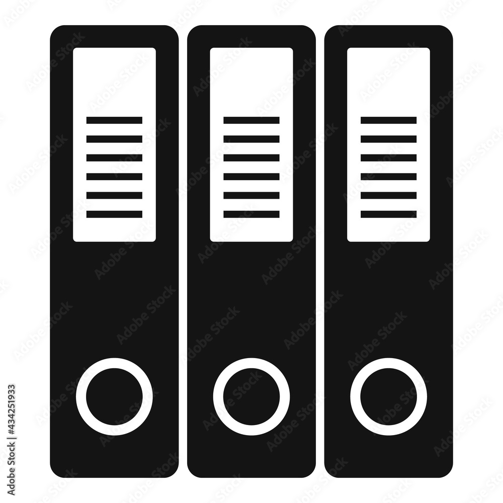 Syllabus folders icon, simple style Syllabus folders icon, simple style
