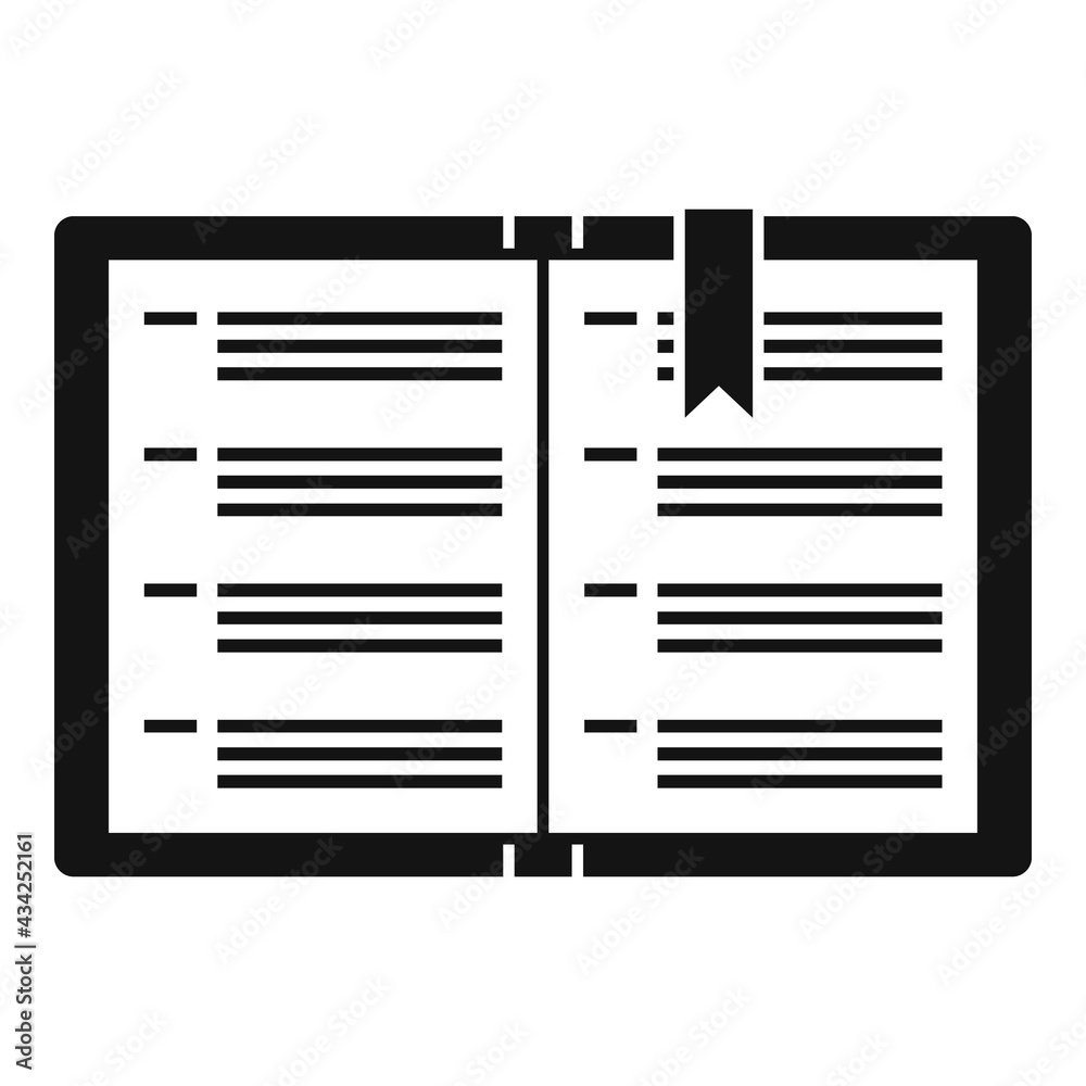 Syllabus instruction book icon, simple style