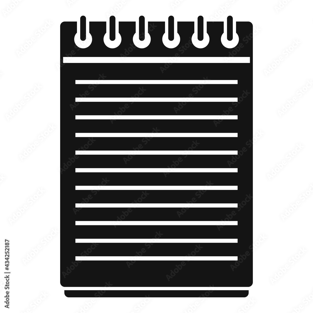 Syllabus notepad icon, simple style Syllabus notepad icon, simple style