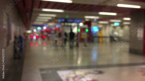Wallpaper Mural People walking to the subway station to travel to work.
 Torontodigital.ca