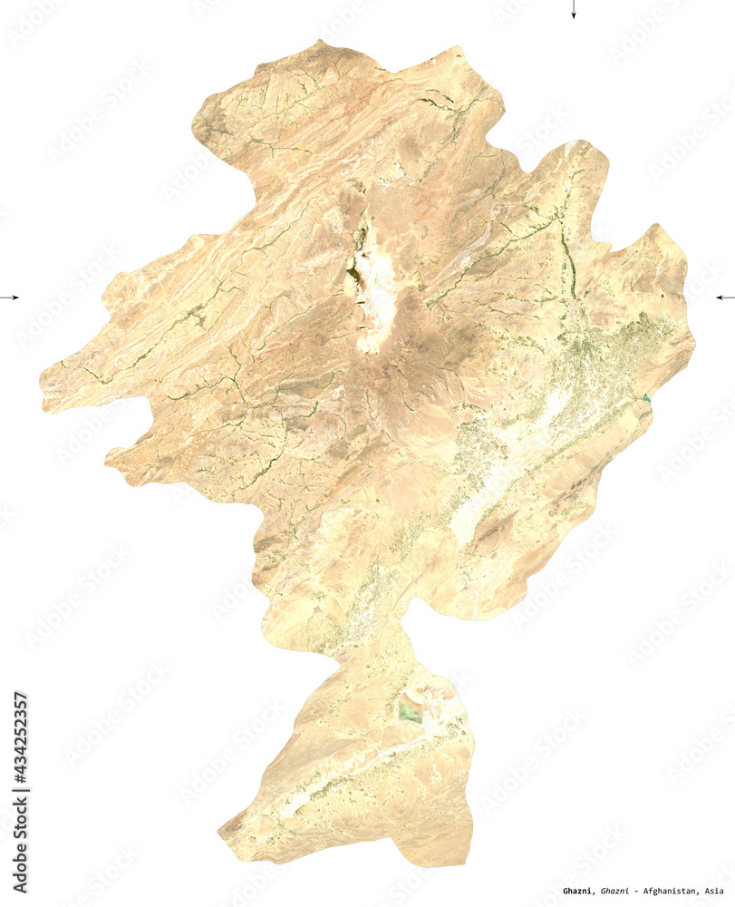 Ghazni, Afghanistan - white solid. Sentinel-2 satellite Ghazni, Afghanistan - white solid. Sentinel-2 satellite