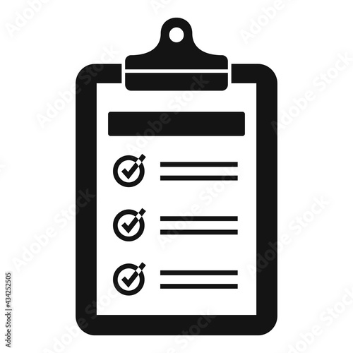 Syllabus daily clipboard icon, simple style