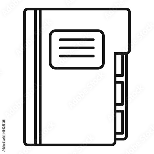 Syllabus paper folder icon, outline style